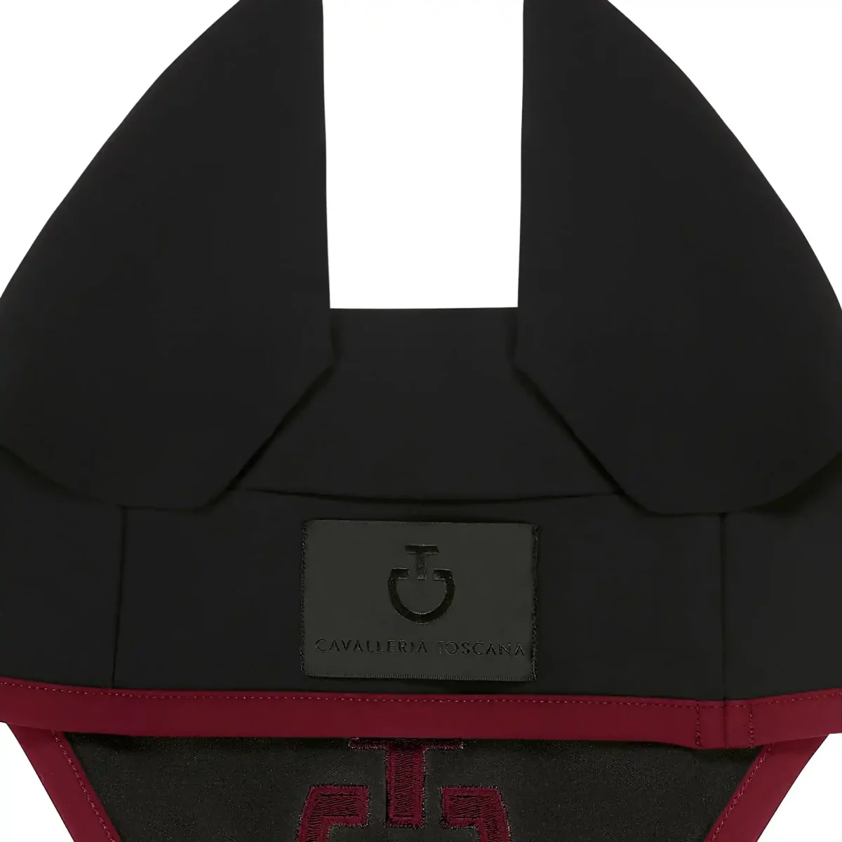 Cavalleria Toscana – Bonnet Light Weight Jersey Stripe FW25 – Noir Logo Bordeaux – Image 2