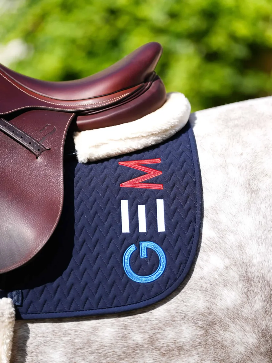 GEM Equitation – Tapis Ten Obstacle – Bleu/Blanc/Rouge